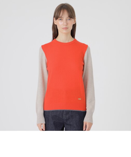 カラーブロックニット