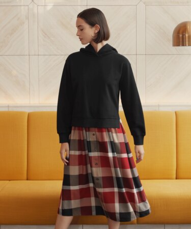 【WEB限定】コンパクトコットン裏毛ドレス