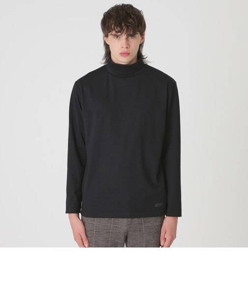 ウールジャージーロールネックカットソー