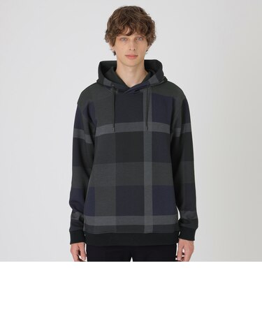 メランジトーナルチェックフーディー