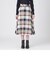 クレストブリッジチェッククロッシングツイルフレアスカート