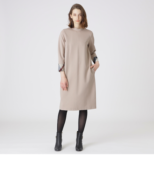 ブルーレーベルクレストブリッジ　レーヨンナイロンポンチドレス　ロングワンピース レーヨンナイロンポンチドレス｜ブルーレーベルブラックレーベル