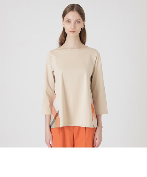 コットンシルケットスムースカットソー｜ブルーレーベルブラック