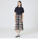 【美人百花コラボ】クレストブリッジチェックチュールニットセットアップ