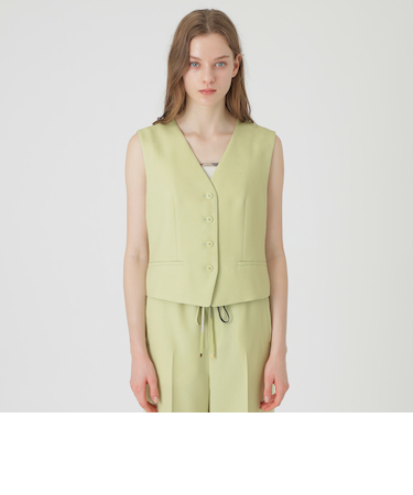 リネンライクポリエステルベスト