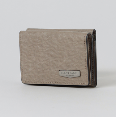 エンボスレザークレストブリッジチェック3つ折りウォレット