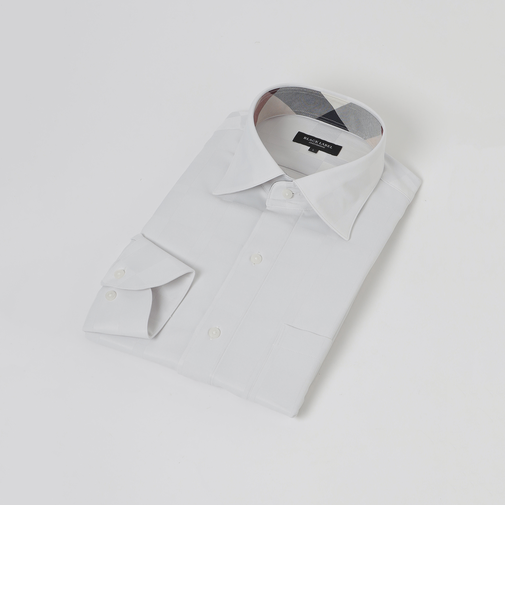 ハーフスケールシャドークレストブリッジチェックセミワイドカラーシャツ