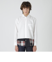 パーシャルチェックシャツ