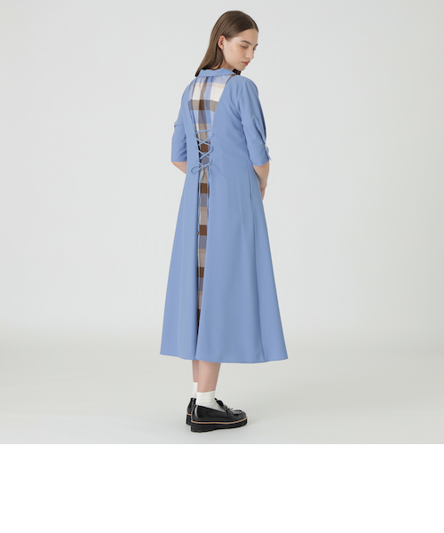 【美品】BLUE LABEL ワンピース バックレースアップドレス サイズ36 バックレースアップドレス｜ブルーレーベルブラックレーベルクレスト