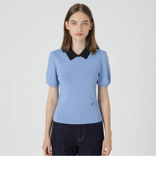 ドライレーヨンストレッチ襟付きプルオーバー