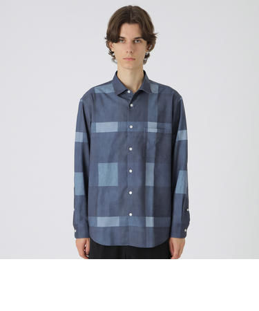 デニムライククレストブリッジチェックシャツ