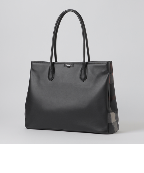 PVCクレストブリッジチェックトートバッグ