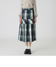 クレストブリッジチェックメモリータフタティアードスカート