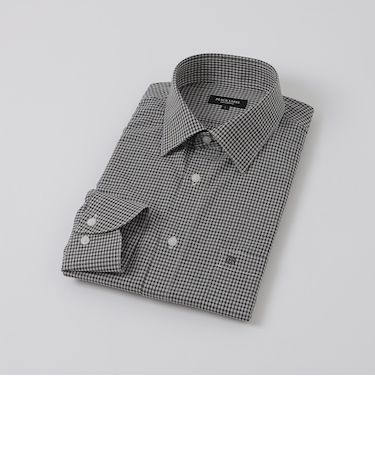 【一部店舗限定】ウォッシャブルウールギンガムチェックレギュラーシャツ