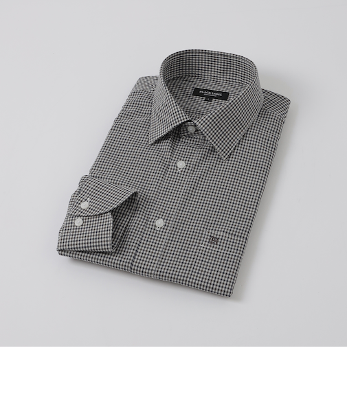 【一部店舗限定】ウォッシャブルウールギンガムチェックレギュラーシャツ