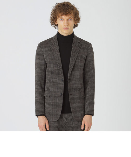 グレンチェックウールジャージージャケット