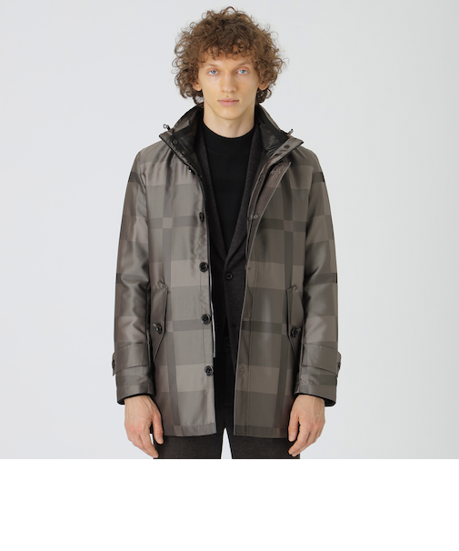 シャドーチェック10monthショートパーカー