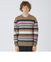 カスリボーダーニット