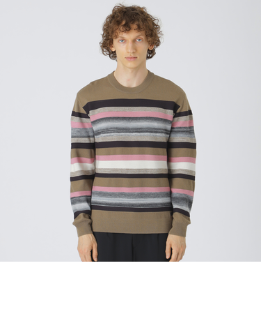 カスリボーダーニット