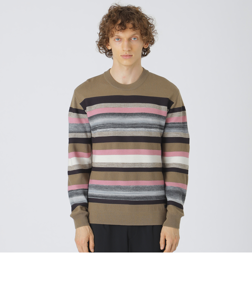 カスリボーダーニット