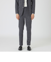 グレンチェックウールジャージートラウザーズ