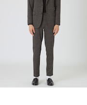 グレンチェックウールジャージートラウザーズ