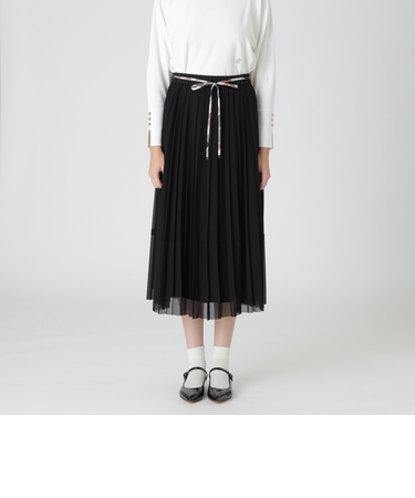 チュールプリーツスカート