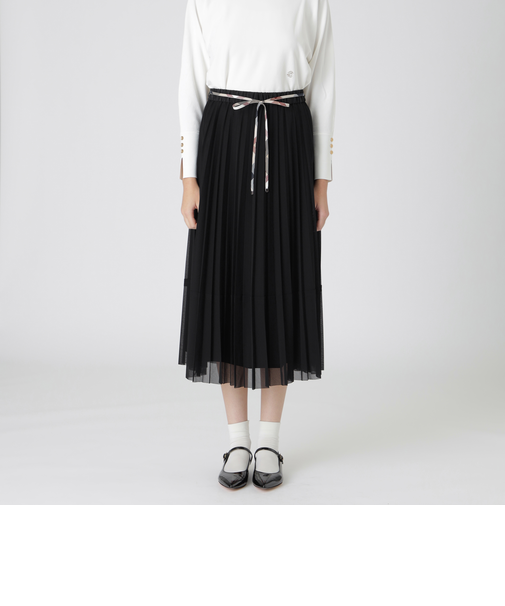 チュールプリーツスカート