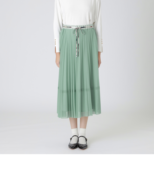 チュールプリーツスカート
