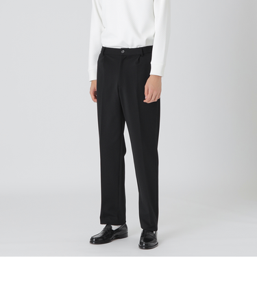 ダンボールツイルジャージーワイドトラウザーズ