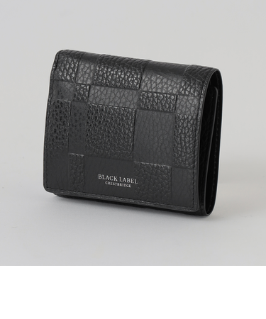 カラーランエンボスクレストブリッジチェック3つ折りウォレット