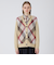 ヘアリークレストブリッジチェックジャカードカーディガン