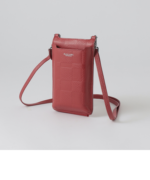 カラーランエンボスクレストブリッジチェックスマホショルダー