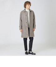 シャドーチェックパデッドステンカラーコート