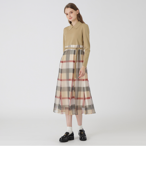 美人百花コラボ】クレストブリッジチェックオーガンプリントコンビ