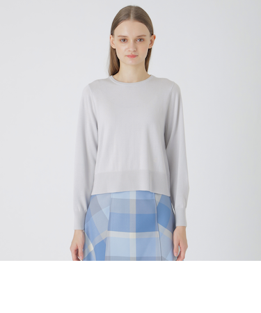 ウォッシャブルウールクルーネックプルオーバー