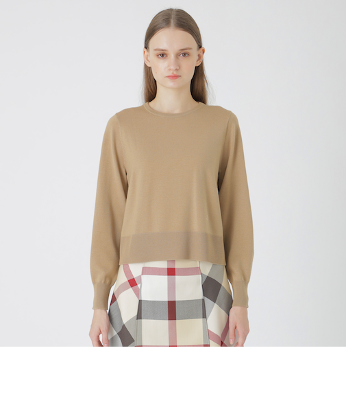 ウォッシャブルウールクルーネックプルオーバー