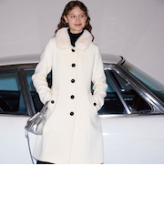 ファインウールダブルビーバースタンドカラーコート