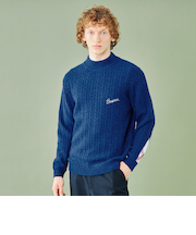 【WEB・一部店舗限定】ハーフモックケーブルニット