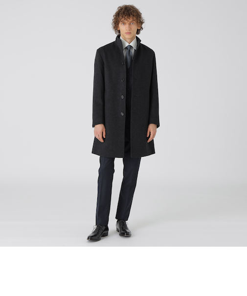 カルゼビーバースタンドカラーコート