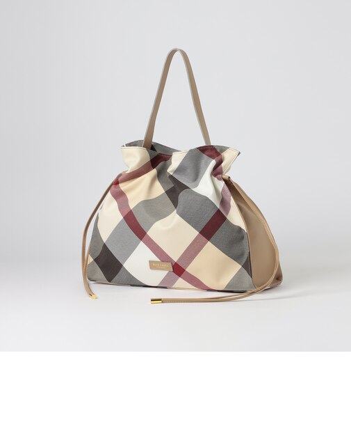 クレストブリッジチェックギャザーバッグ