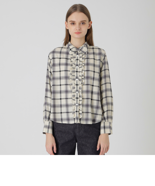 店舗限定】クレストブリッジチェックツイルドビーオーバーペンシャツ