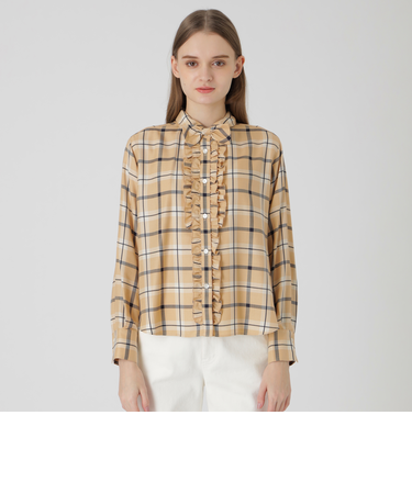 【店舗限定】クレストブリッジチェックツイルドビーオーバーペンシャツ