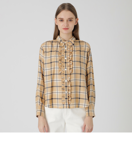 【店舗限定】クレストブリッジチェックツイルドビーオーバーペンシャツ