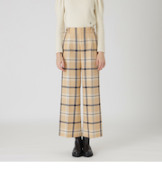 【店舗限定】クレストブリッジチェックサキソニードビーオーバーペンワイドパンツ