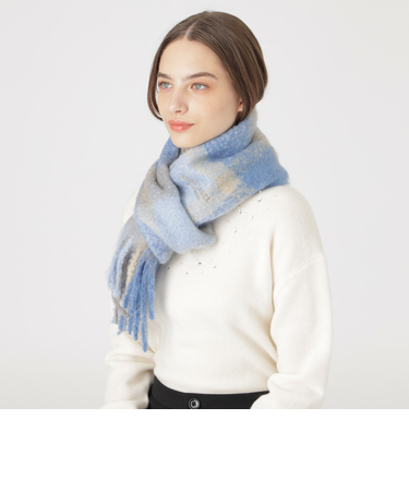 クレストブリッジチェックビッグスケールマフラー