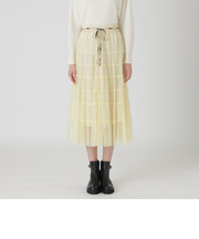 ソフトチュールティアードスカート