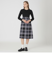 クレストブリッジチェッククロッシングビエラドッキングドレス