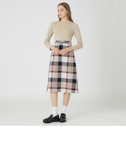 クレストブリッジチェッククロッシングビエラドッキングドレス