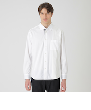 シャドーチェックニットドッキングシャツ